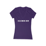 Climb On Deep V-Neck Tee