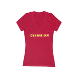 Climb On Deep V-Neck Tee