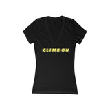 Climb On Deep V-Neck Tee