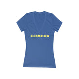 Climb On Deep V-Neck Tee